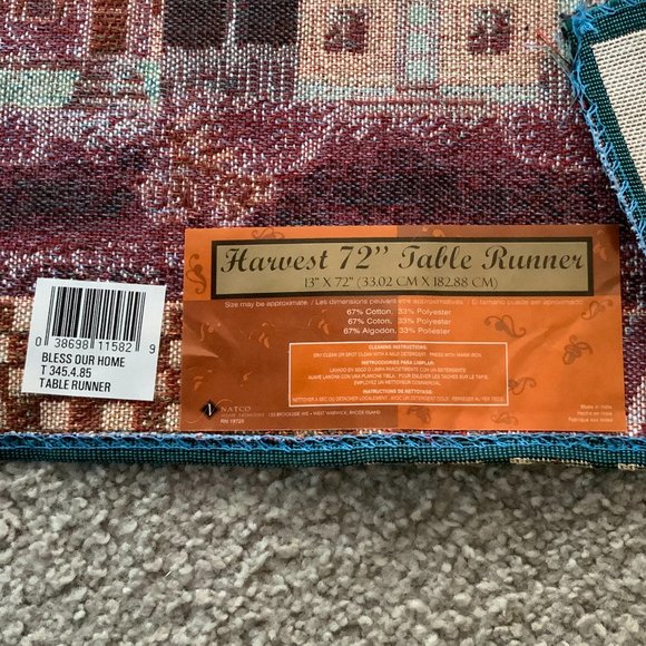 Bless Our Home Tapestry Table Runner NWT - Picture 4 of 4